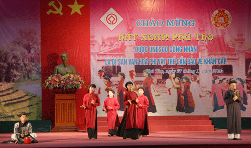 Đêm nghệ thuật chào mừng hát Xoan Phú Thọ trở thành di sản văn hóa nhân loại